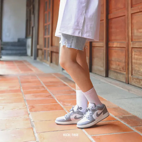 NIKE AIR JORDAN 1 LOW GS VINTAGE GREY KIDS MINI DIOR 【553560-053】