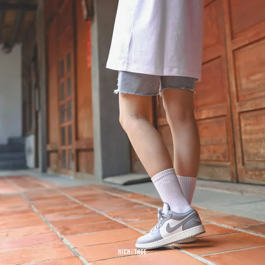 NIKE AIR JORDAN 1 LOW GS VINTAGE GREY KIDS MINI DIOR 【553560-053】