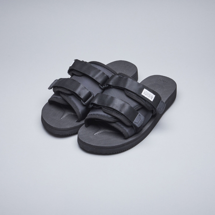 SUICOKE Sandals Slides MOTO-Cab BLACK