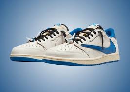 Fragment Design x Travis Scott x Air Jordan Air 1 Retro Low OG SP 'Sail Military Blue' DM7866-104