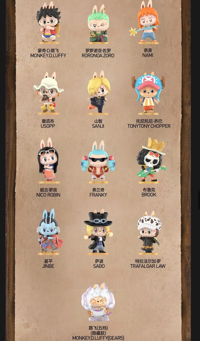 POPMART The Monsters x One Piece x POP MART Blind Box Series
