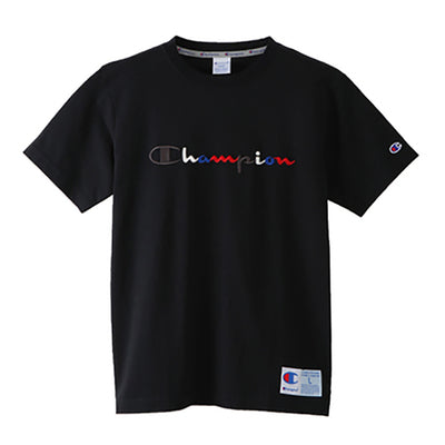 Champion embroidered outlet logo tee