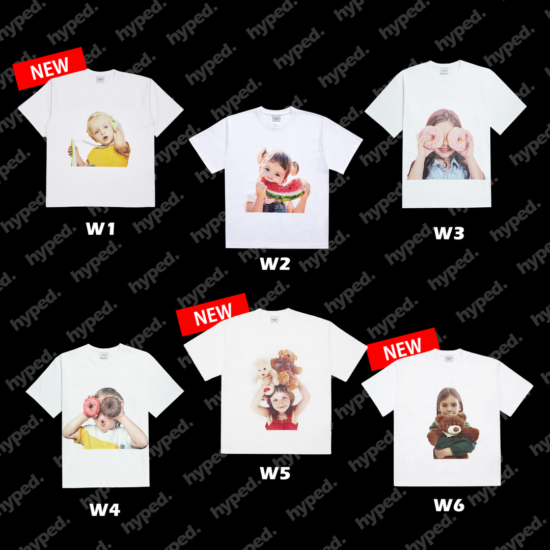 ADLV Baby Face T-Shirts Tees WHITE (5 Designs)