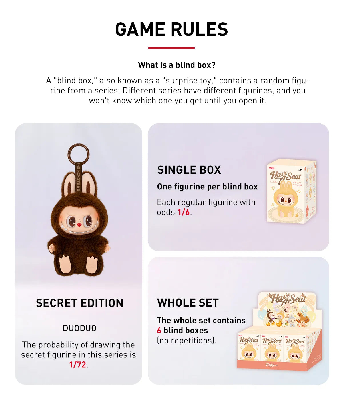 POPMART THE MONSTERS - Have a Seat LABUBU V2 泡泡瑪特  Vinyl Plush Blind Box