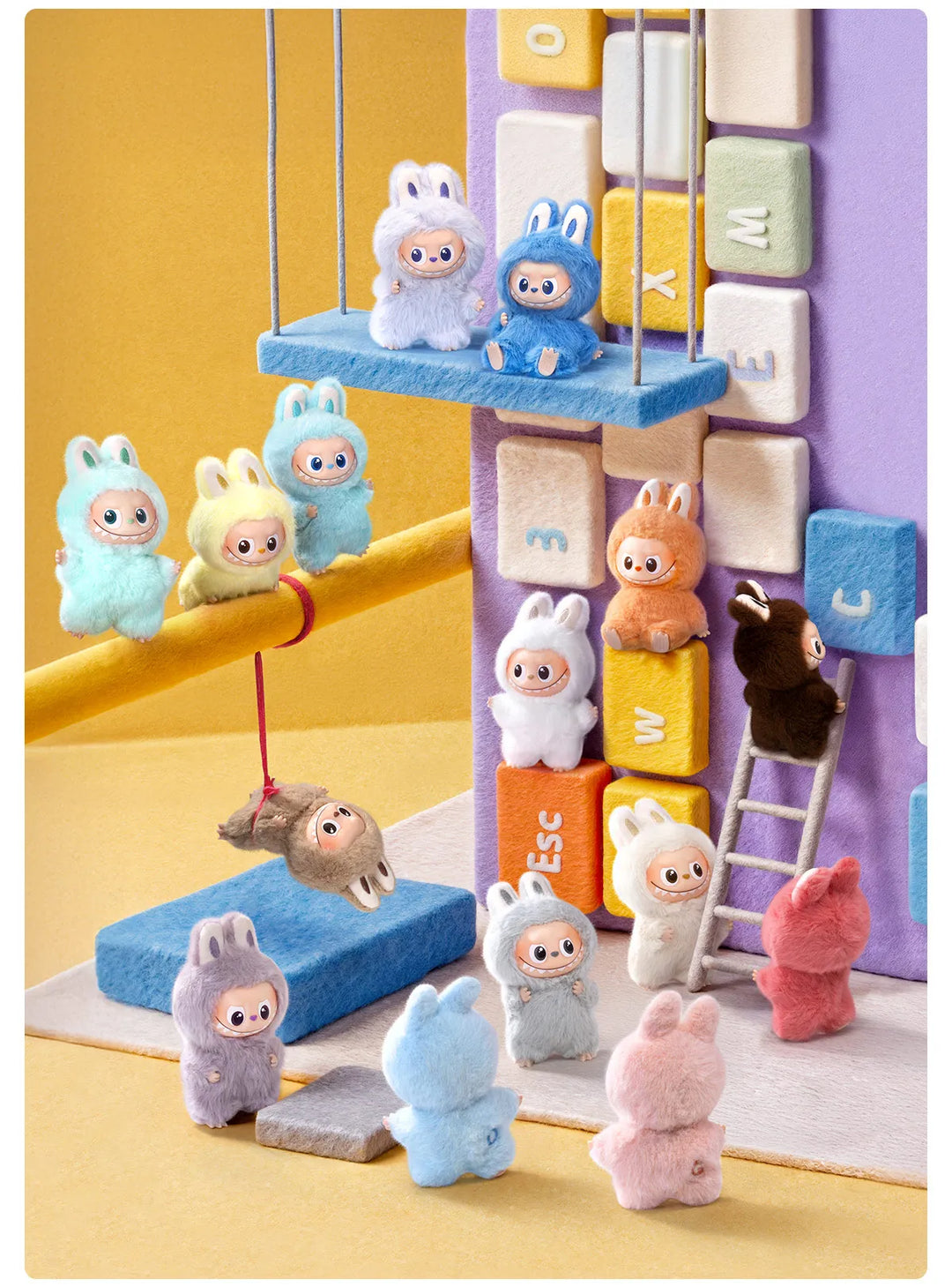 THE MONSTER PIN FOR LOVE SERIES - Vinyl Plush Pendant blind box (A-M)(N-Z) (28 COLOURS)