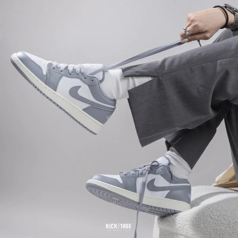 NIKE AIR JORDAN 1 LOW GS VINTAGE GREY KIDS MINI DIOR 【553560-053】