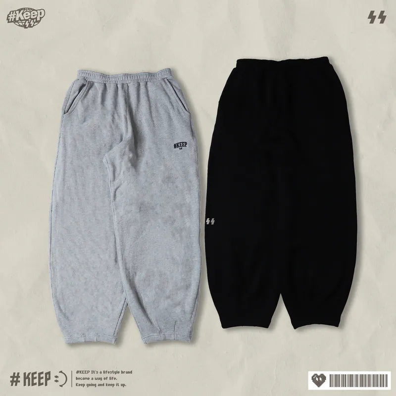 #KEEP COCOON-SHAPED LONG COTTON PANTS 【KS340】