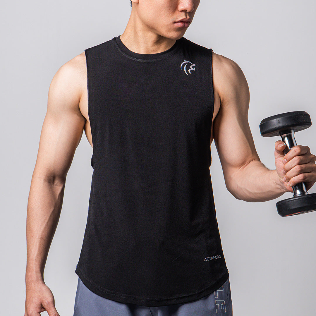 Gymlab Gym Tank Top with Gymlab Technology Korea - Silver logo