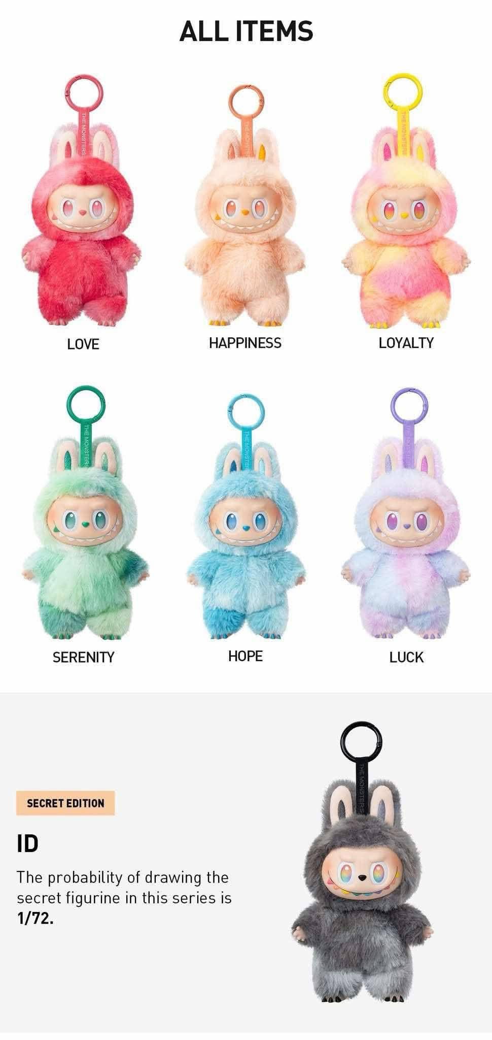 POPMART 泡泡瑪特 THE MONSTERS LABUBU v3 Big time into Energy Plush Pendant Blind Box