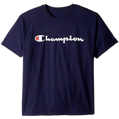 Champion Flock Script T-Shirt Tee (NEW)