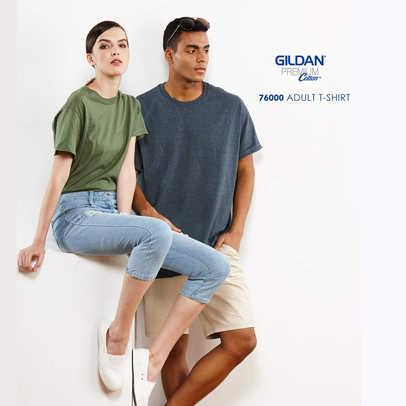 Gildan Premium Cotton T-Shirts Black 76000 – hyped.