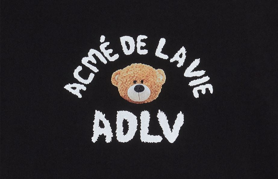 ADLV TEDDY BEAR T-Shirt TEE BLACK (TRỰC TIẾP TỪ HÀN QUỐC)