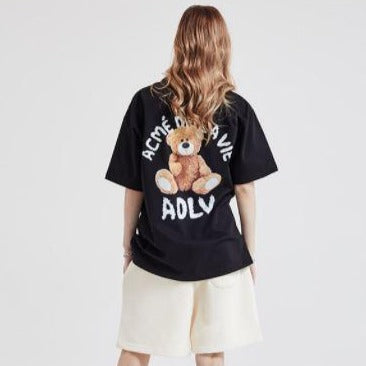 ADLV TEDDY BEAR T-Shirt TEE BLACK (DIRECTLY FROM KOREA)