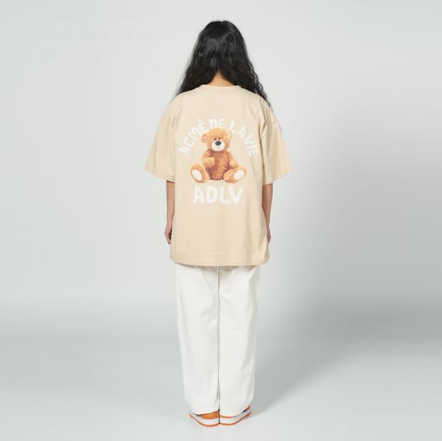 ADLV TEDDY BEAR T-Shirt TEE BEIGE (DIRECTLY FROM KOREA)