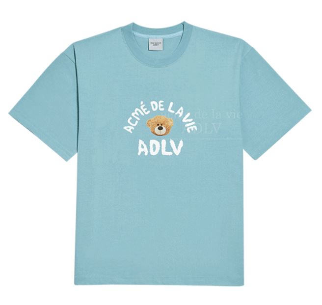 ADLV TEDDY BEAR T-Shirt TEE SKY BLUE (DIRECTLY FROM KOREA)