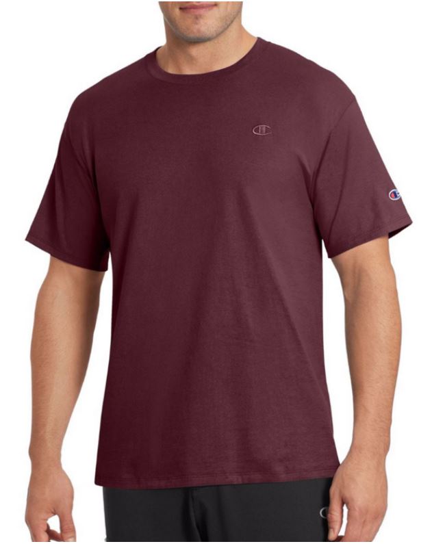 Champion t 2024 shirt maroon