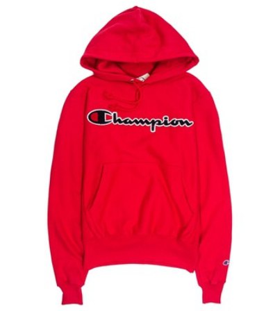 Champion reverse weave hot sale chenille script hoodie