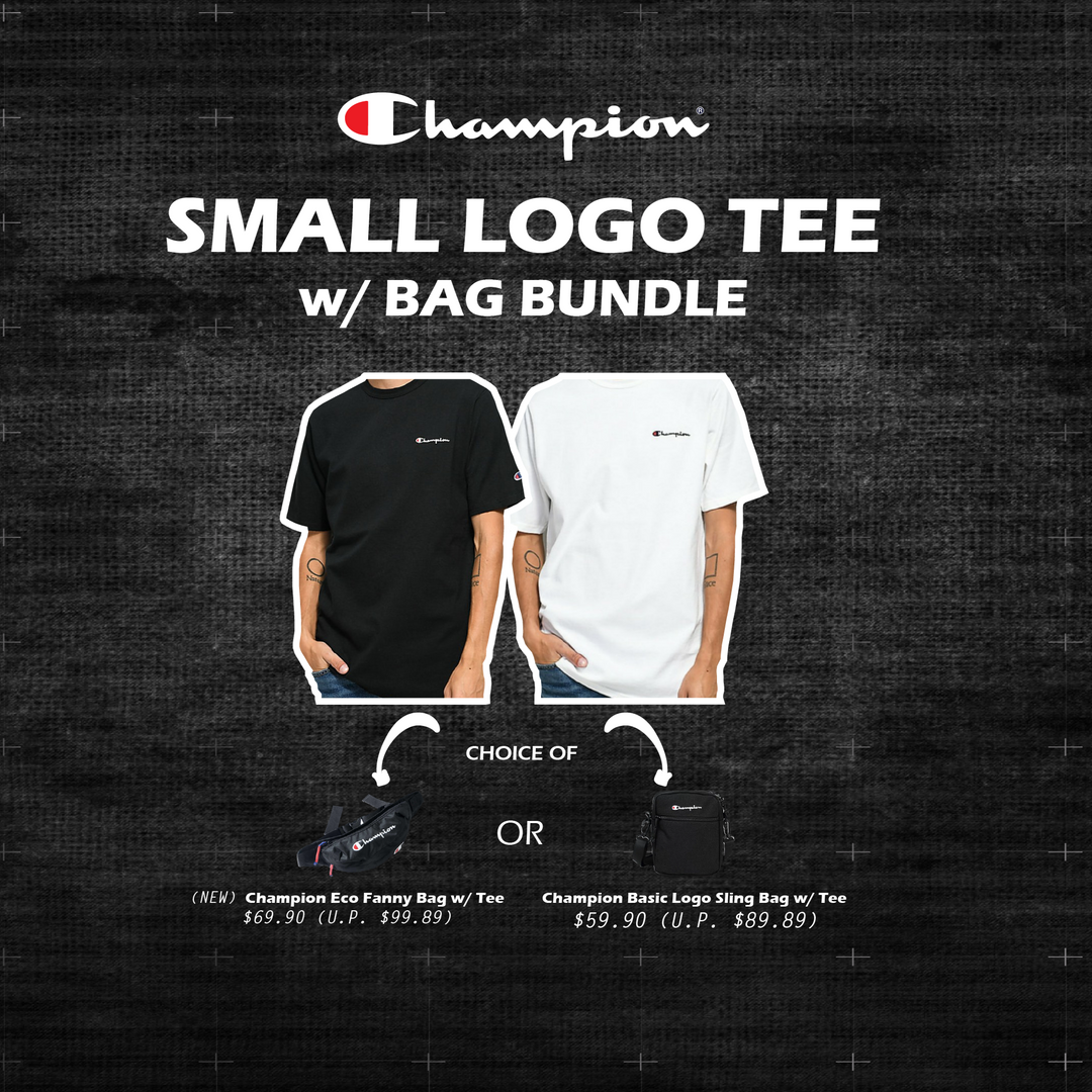 [BUNDLE PROMO] Champion Small Logo Tee with Free Bag